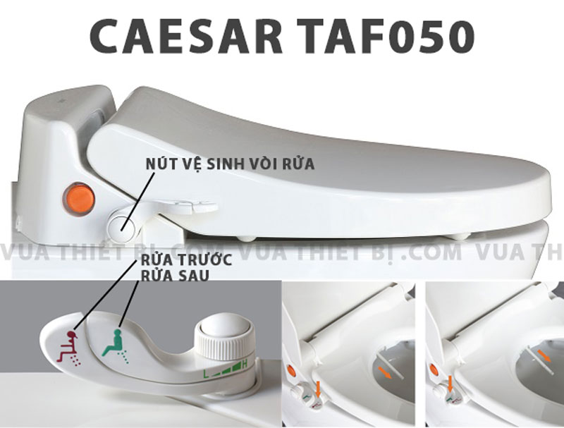 NẮP BỒN CẦU CAESAR TAF050 RỬA CƠ