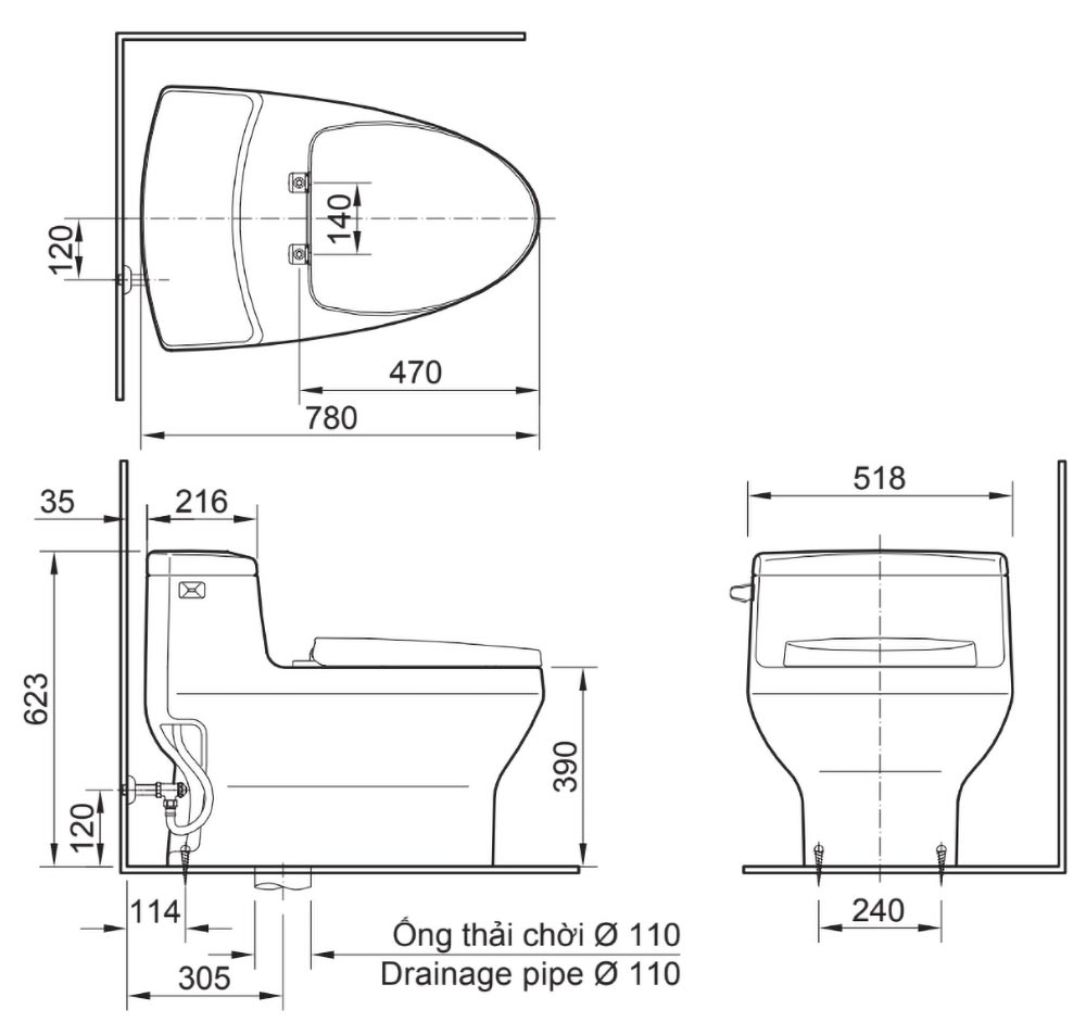 Bản-vẽ-kĩ-thuật-Bồn-cầu-1-khối-INAX-AC-4005VN-(AC4005VN)-Aqua-Ceramic-nắp-êm