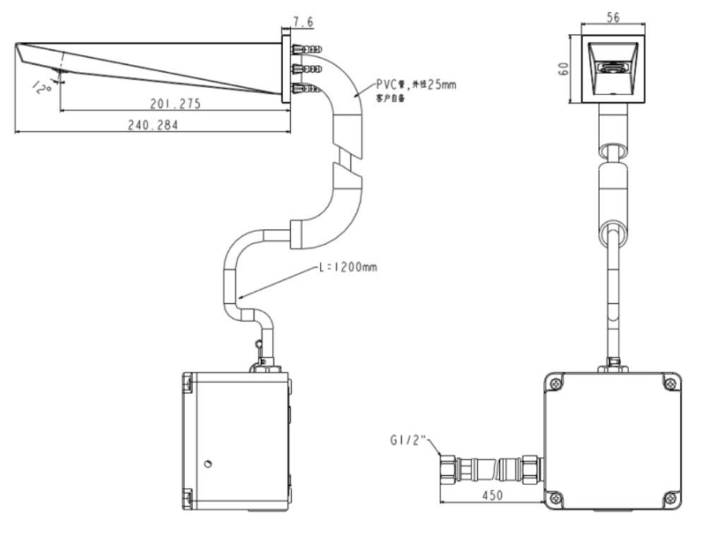 Bản vẽ kỹ thuật Vòi lavabo American Standard WF-8511 AC cảm ứng gắn tường lạnh