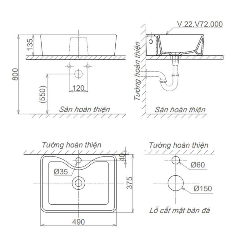 Bản-vẽ-kĩ-thuật-chậu-lavabo-VIGLACERA-V72-đặt-bàn