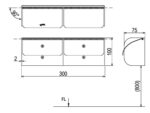 Bản vẽ kích thước Lô giấy INAX CFV-11W đôi