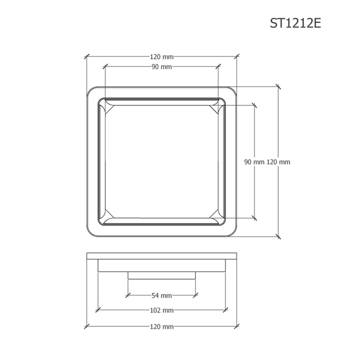 Phễu thoát sàn CAESAR ST1212E 120x120mm phi 60 - Ảnh 2