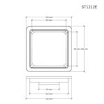 Phễu thoát sàn CAESAR ST1212E 120x120mm phi 60 - Ảnh 2