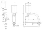 Bản vẽ kỹ thuật Hộp đựng xà phòng INAX KF-24FL
