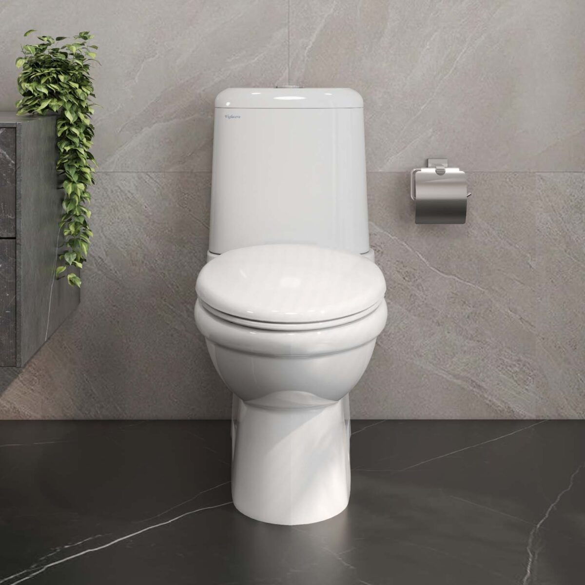 Bồn cầu 2 khối VIGLACERA VI107 nắp êm V116 - Ảnh 5