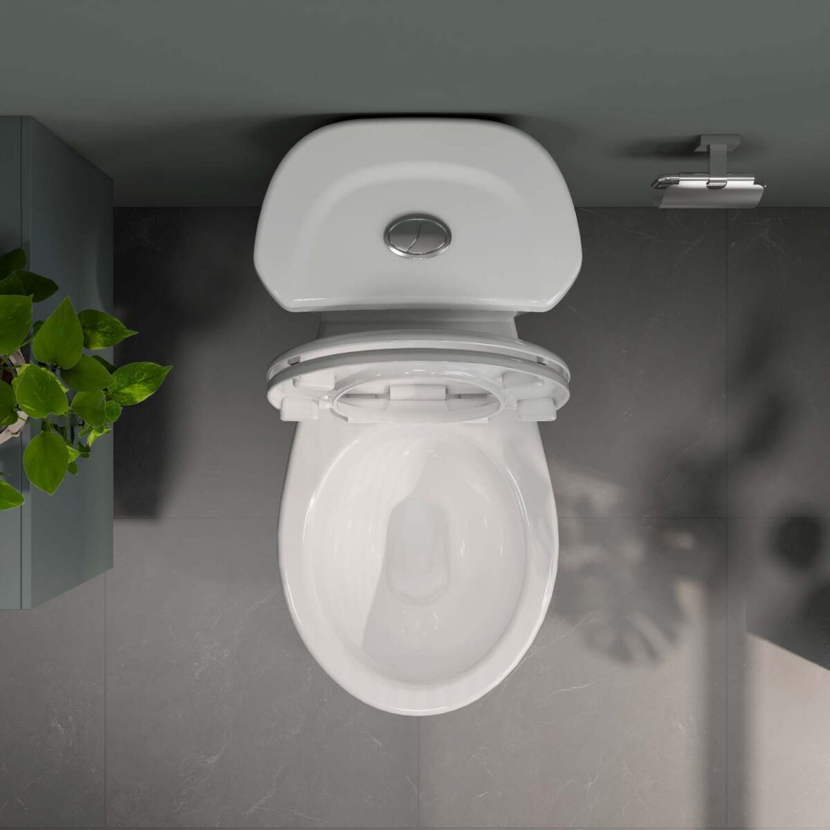 Bồn cầu 2 khối VIGLACERA VI88 nắp thường V1102 - Ảnh 3