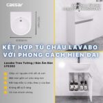 Chậu lavabo bán âm CAESAR LF5302 - Ảnh 7
