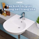 Chậu lavabo bán âm CAESAR LF5302 - Ảnh 3