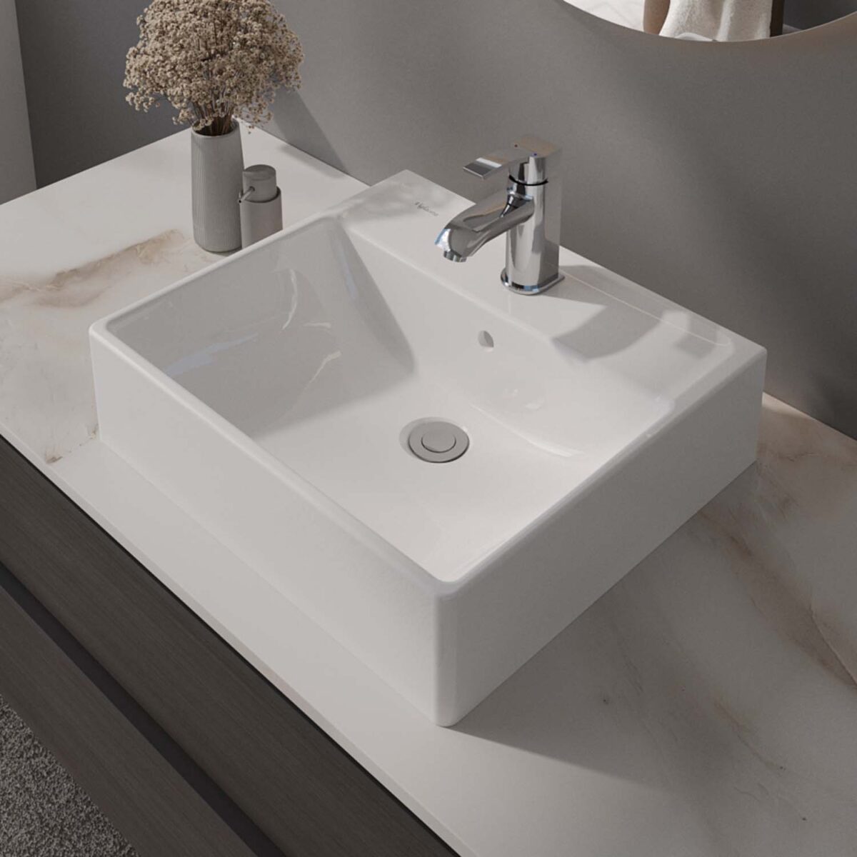 Chậu lavabo đặt bàn VIGLACERA V42M - Ảnh 9