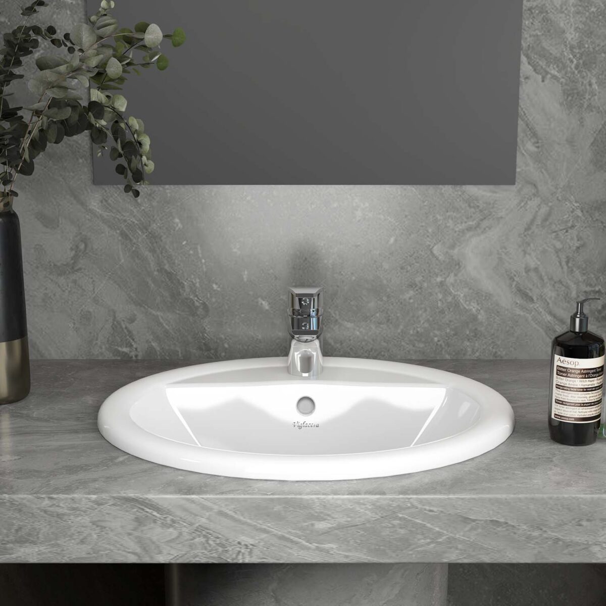 Chậu lavabo dương vành VIGLACERA CD1 - Ảnh 4
