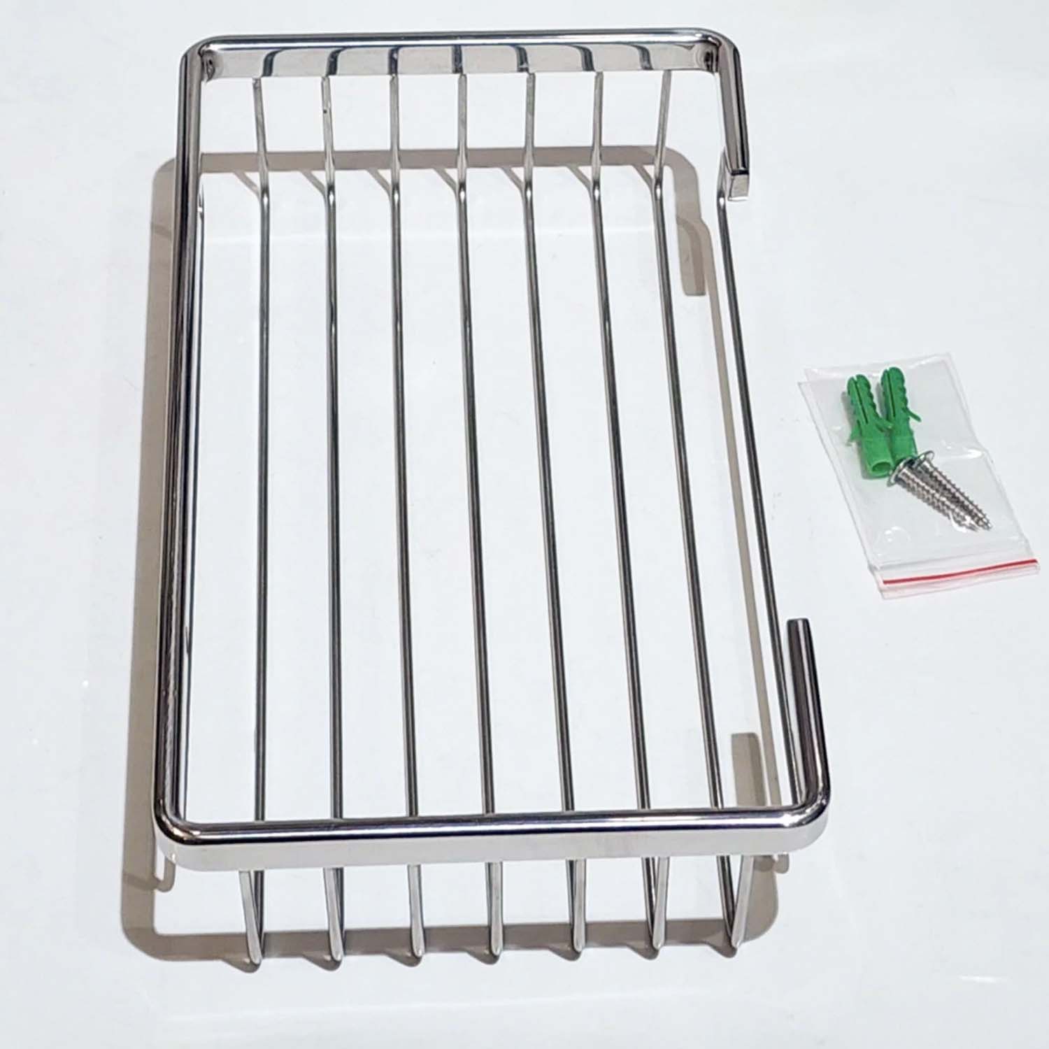 Kệ nhà tắm CAESAR ST830V inox 1 tầng 2 Hinh anh thuc te Ke nha tam CAESAR ST830V inox 1 tang 2