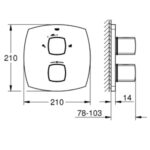 Mặt Điều Khiển sen Grohe Grandera 19948IGO + Bộ Trộn Ổn Nhiệt 35500000 âm tường nóng lạnh - Ảnh 2