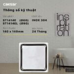 Phễu thoát sàn CAESAR ST1414EL 140x140mm phi 90 - Ảnh 7