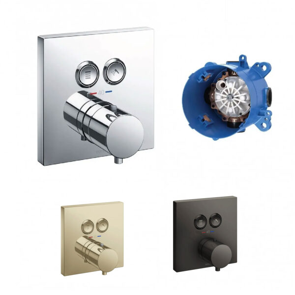 Van điều chỉnh nhiệt độ TOTO TBV02406B TBN01001B sen âm tường 2 đường nước ra