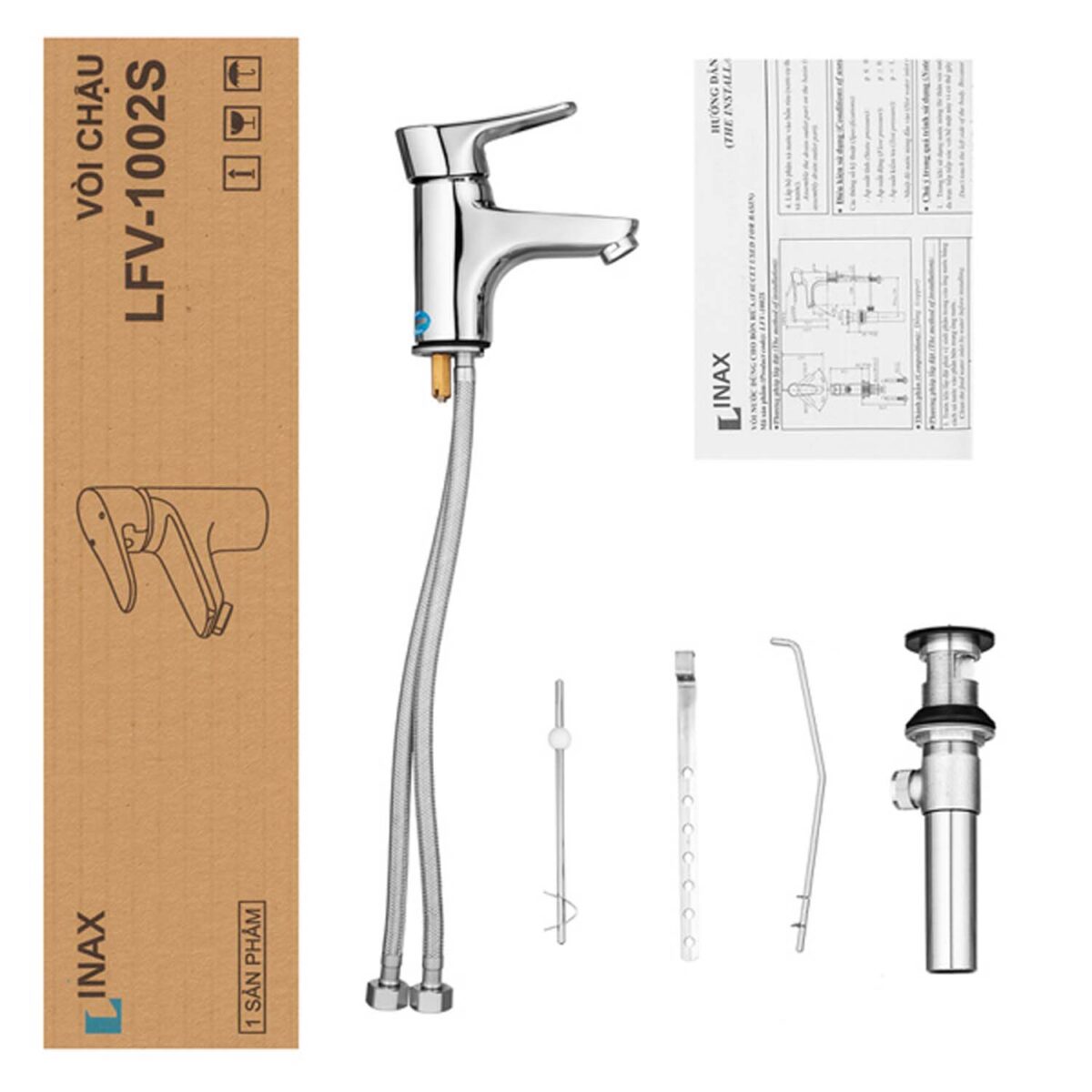 Vòi lavabo INAX LFV-1002S nóng lạnh - Ảnh 3