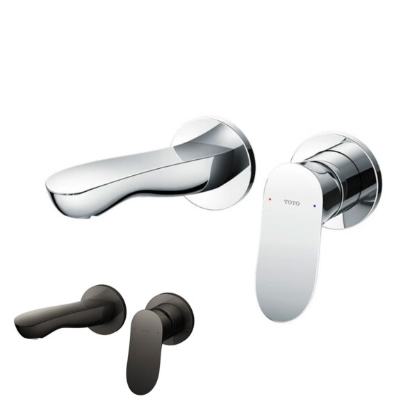 Vòi lavabo TOTO TLG01310BB 2 lỗ âm tường nóng lạnh GO