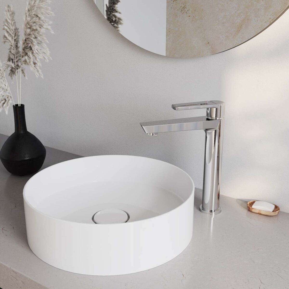 Vòi lavabo VIGLACERA VG125 cổ cao nóng lạnh - Ảnh 10
