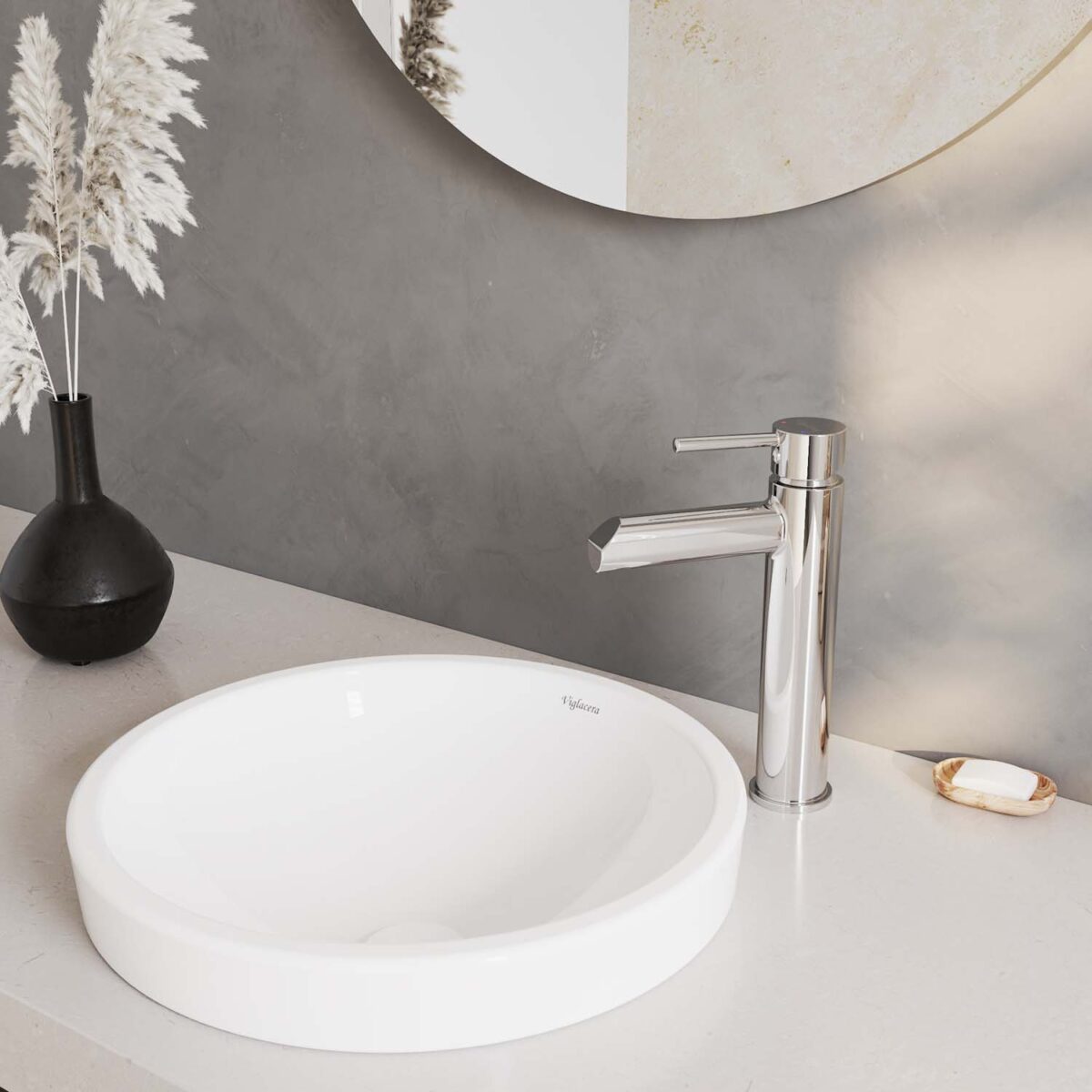 Vòi lavabo VIGLACERA VG141.1 cổ cao nóng lạnh - Ảnh 7