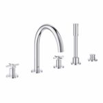 Bản vẽ kích thước Vòi sen bồn tắm Grohe Atrio 19923003 5 Lỗ gắn bồn