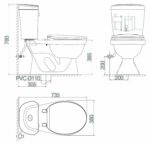 Bồn cầu 2 khối VIGLACERA VI88 nắp thường V1102 - Ảnh 2