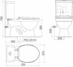 Bồn cầu 2 khối VIGLACERA VT18M nắp êm V116 - Ảnh 2