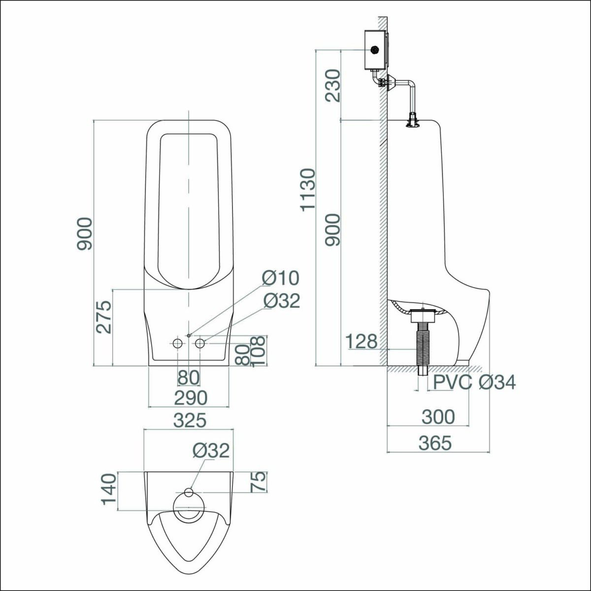Bồn tiểu nam VIGLACERA BS604 đặt sàn - Ảnh 2
