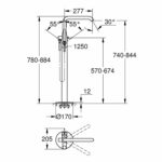 Vòi sen bồn tắm Grohe Essence New 23491001 đặt sàn nóng lạnh - Ảnh 2
