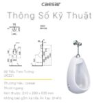 Bồn tiểu nam CAESAR U0221 treo tường - Ảnh 3