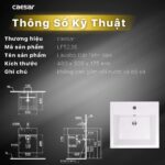Chậu lavabo đặt bàn CAESAR LF5236 - Ảnh 3