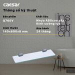 Gương nhà tắm Caesar M753V kèm kệ kính - Ảnh 3