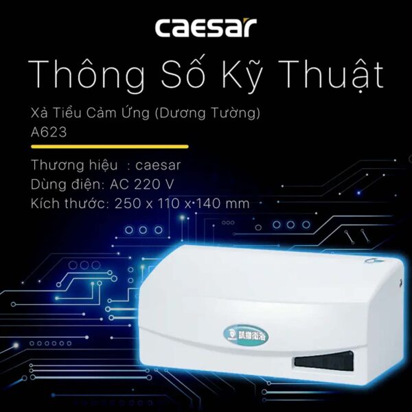 Van xả tiểu CAESAR A623 cảm ứng dùng điện
