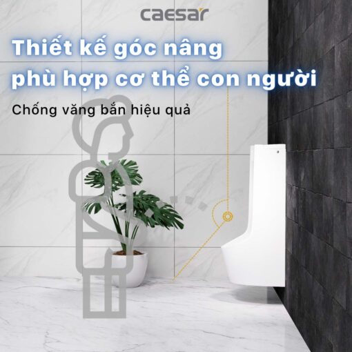 tinh nang Bon tieu nam CAESAR UA0283 cam ung treo tuong 4