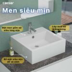 Chậu lavabo đặt bàn CAESAR LF5236 - Ảnh 9