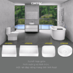 Chậu lavabo đặt bàn CAESAR LF5256 - Ảnh 4