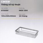 Kệ nhà tắm CAESAR ST830V inox 1 tầng - Ảnh 2