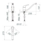 Vòi rửa bát VIGLACERA VG714 nóng lạnh - Ảnh 2