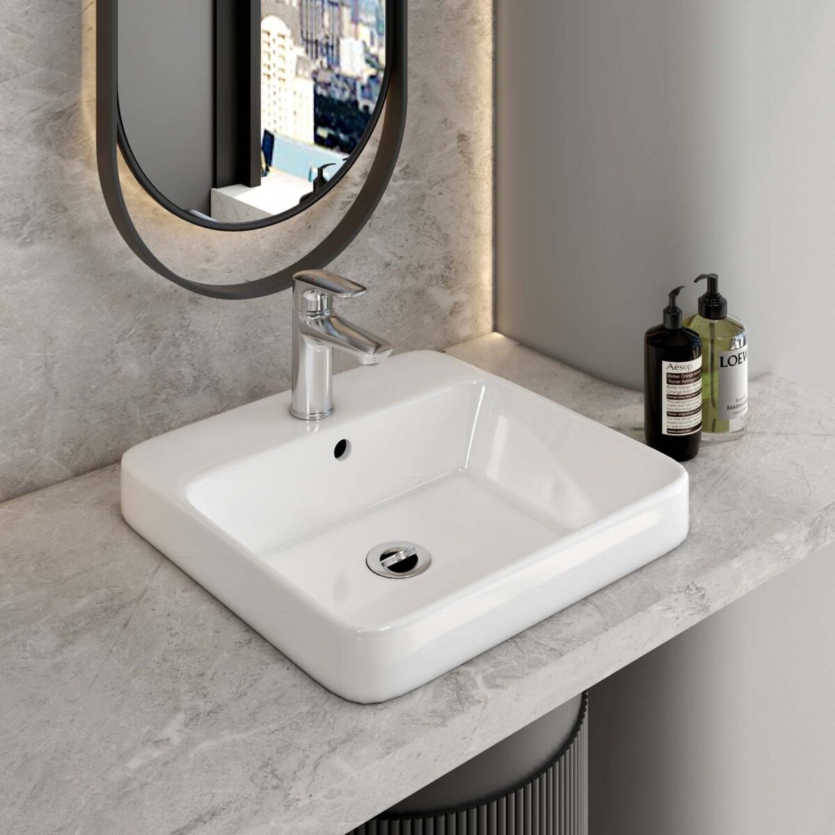 Chậu lavabo đặt bàn VIGLACERA V24 - Ảnh 4