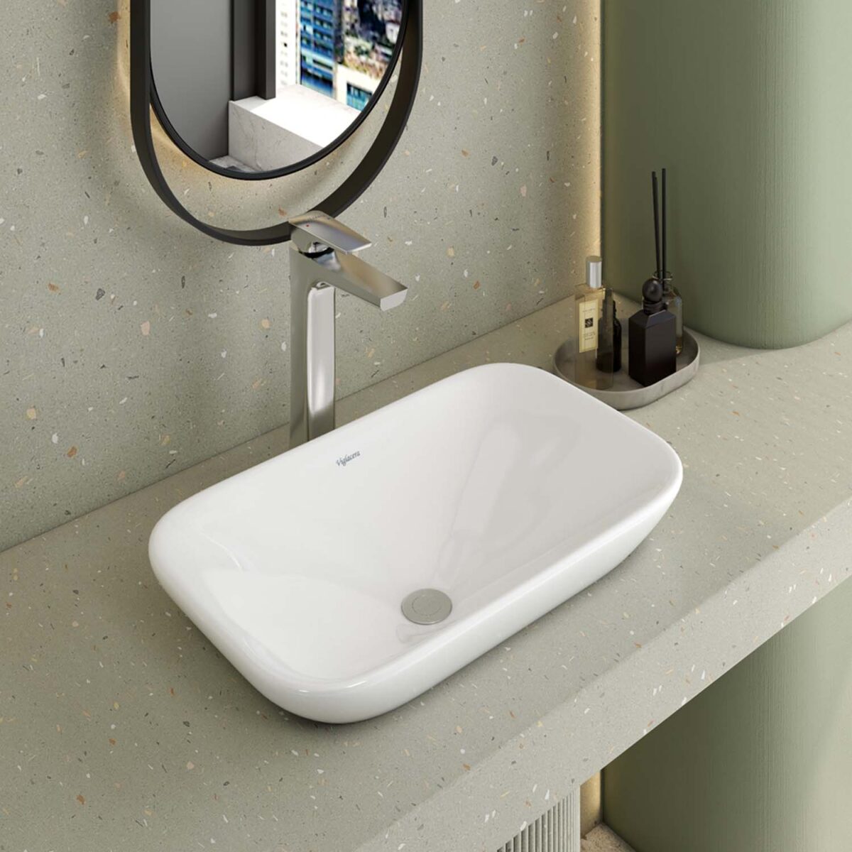 Chậu lavabo đặt bàn VIGLACERA V28 - Ảnh 3