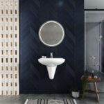Chậu lavabo treo tường VIGLACERA VI5 kèm chân lửng - Ảnh 4
