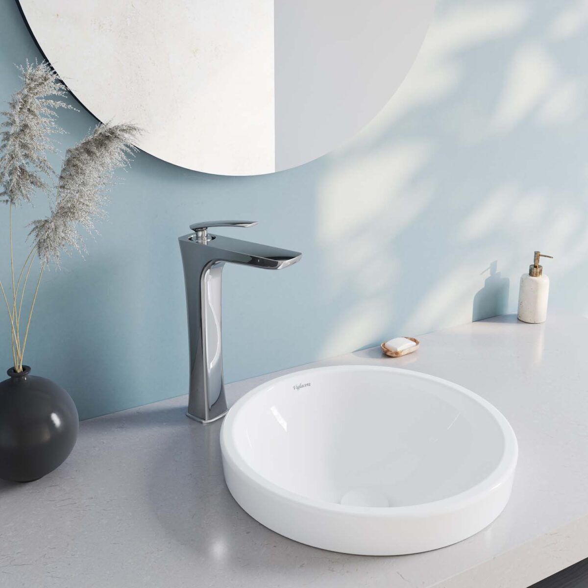Vòi lavabo VIGLACERA VG142.1 cổ cao nóng lạnh - Ảnh 5