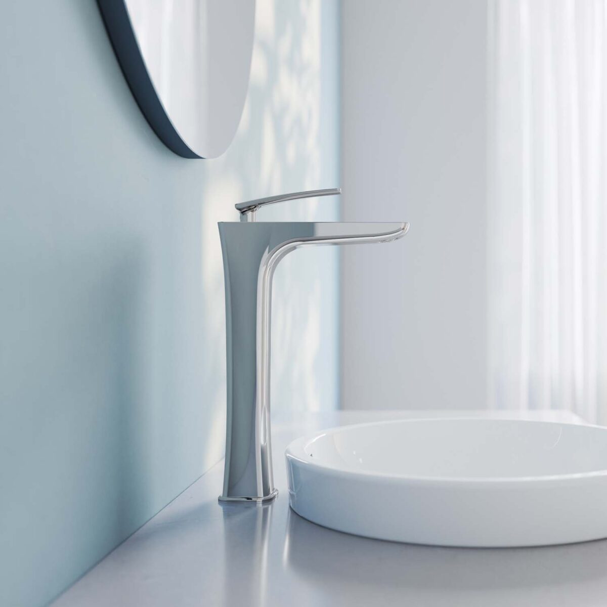 Vòi lavabo VIGLACERA VG142.1 cổ cao nóng lạnh - Ảnh 7