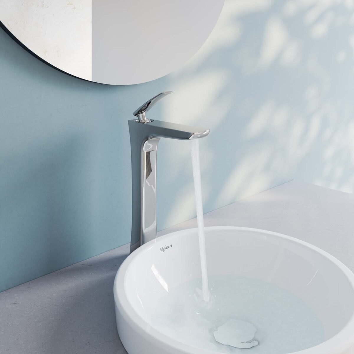 Vòi lavabo VIGLACERA VG142.1 cổ cao nóng lạnh - Ảnh 8