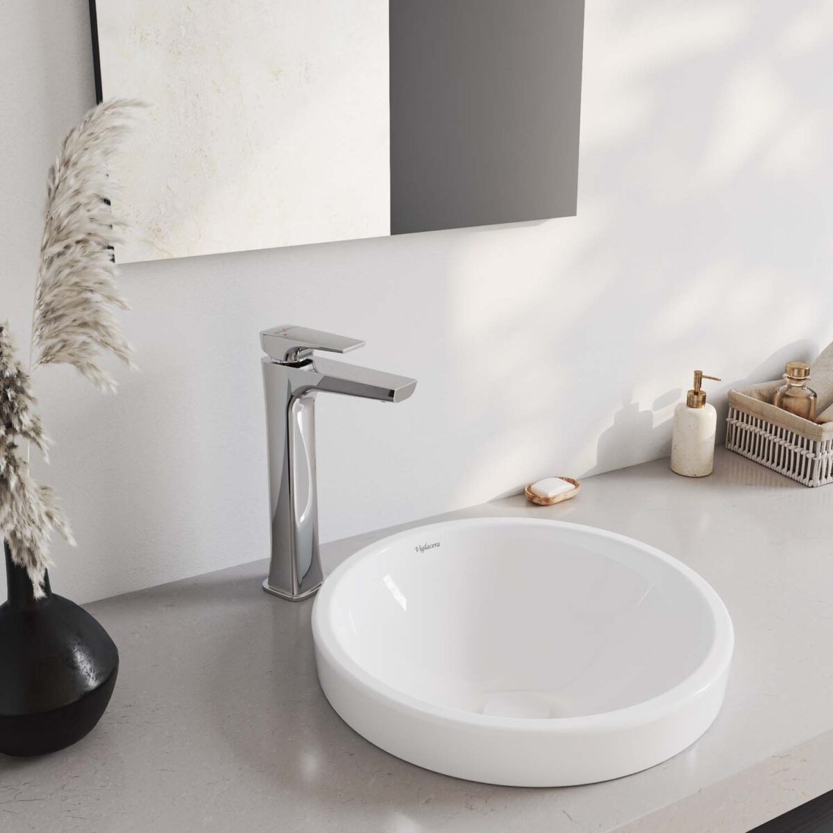 Vòi lavabo VIGLACERA VG143.1 cổ cao nóng lạnh - Ảnh 8