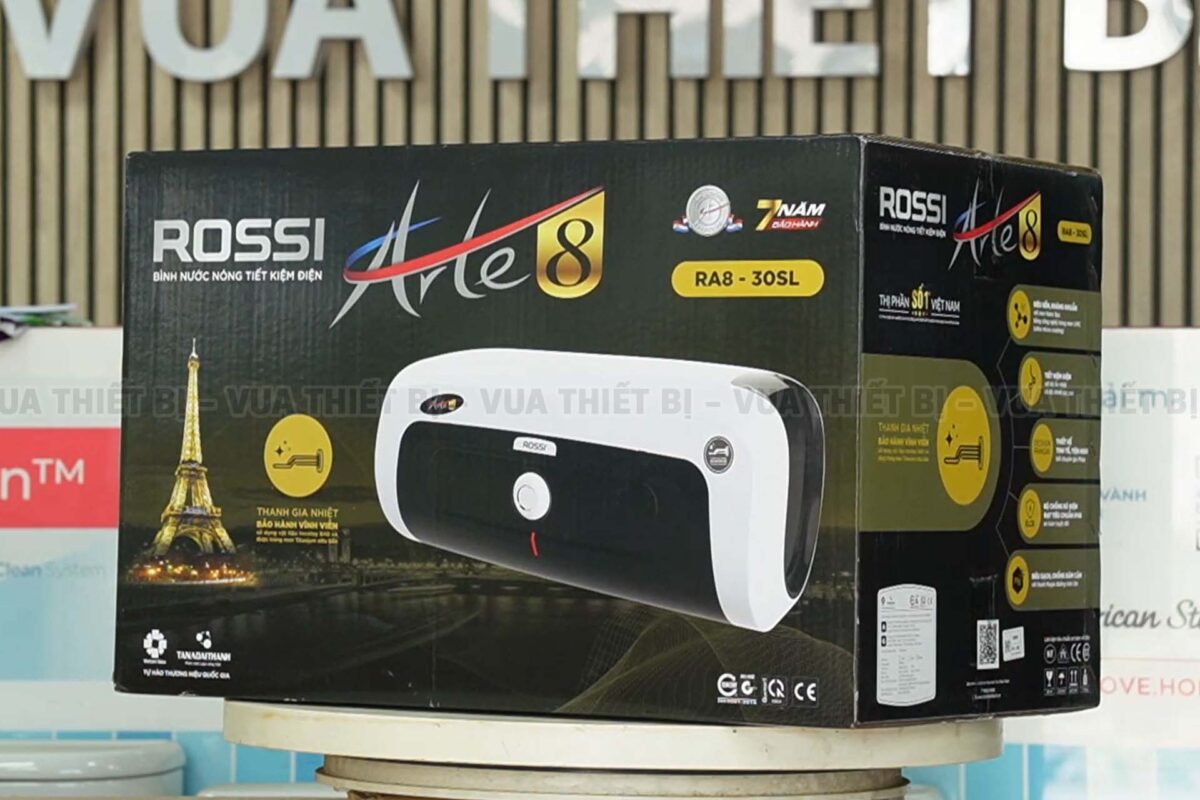 Bình nóng lạnh ROSSI ARTE8 15L lít ngang RA8 15SL gián tiếp 2500w - Ảnh 6