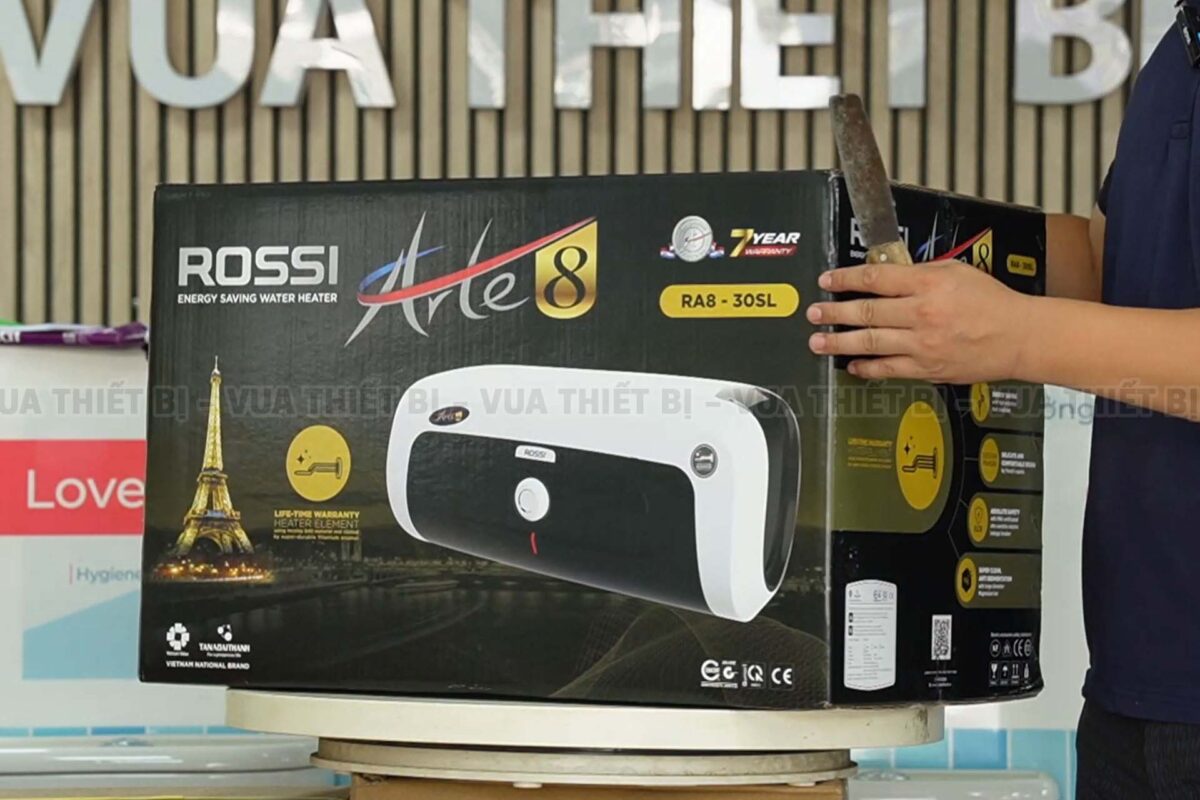 Bình nóng lạnh ROSSI ARTE8 20L lít ngang RA8 20SL gián tiếp 2500w - Ảnh 11