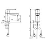 Vòi lavabo AMERICAN STANDARD WF-0701 Neo Modern nóng lạnh - Ảnh 2