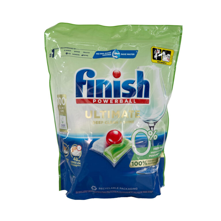 Viên rửa bát Finish Ultimate Eco 0% All in 1 túi 100 / 45 viên