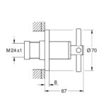 Mặt bộ Trộn Grohe Atrio 19069003 Âm Tường - Ảnh 2