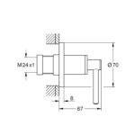 Mặt bộ Trộn Grohe Atrio 19088003 Âm Tường - Ảnh 2