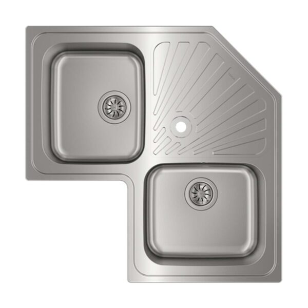 Chậu rửa bát inox TEKA ANGULAR 2B 10118005 dương bàn 2 hố 1 bàn